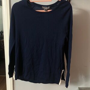 Classic Navy Long Sleeve Women's Sweater